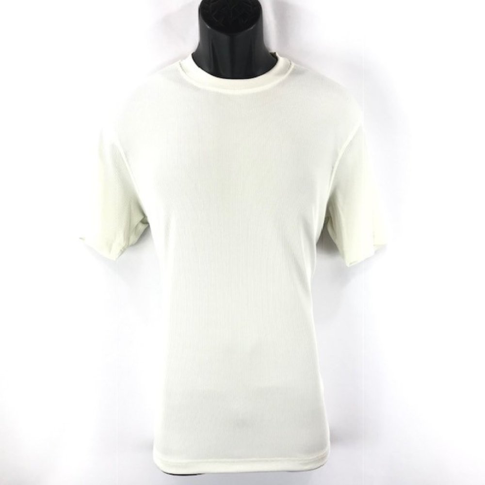 Log-in Uomo Men's T-shirt Ivory Crew Neck Ribbed Short Sleeves Sizes S - 4XL